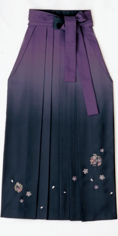 女袴単品レンタル　395紫・黒/ボカシししゅう